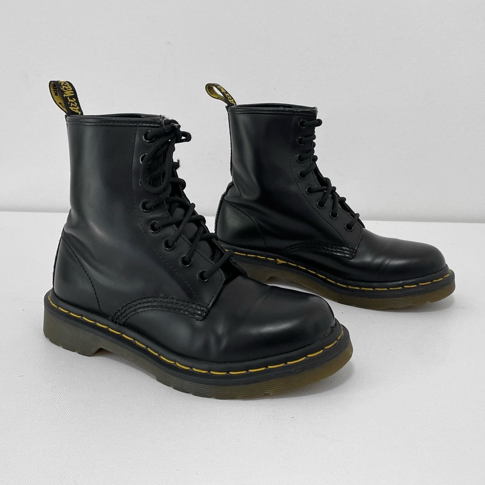 Dr Martens Women’s 1460 (AW004 11821) Leather Black Combat Boots Sz 6 EU 37